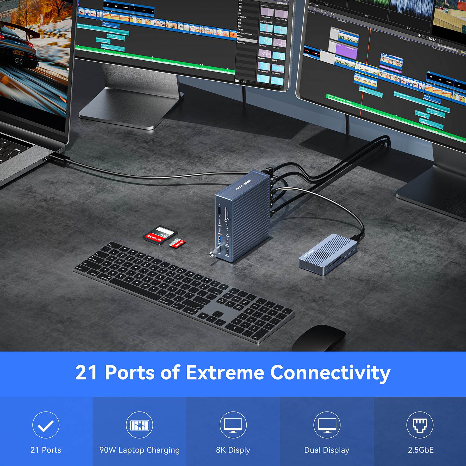 acasis 21 ports 40gbps thunderbolt 4 docking station