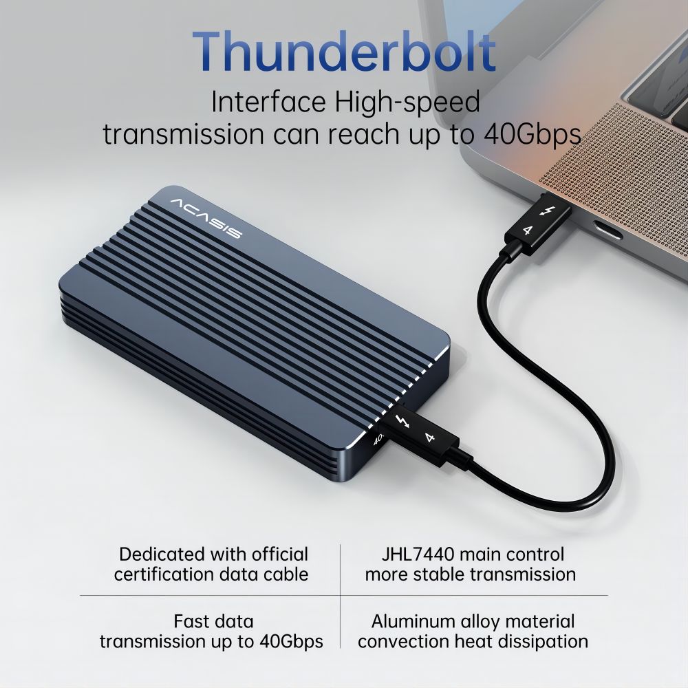 Acasis 40Gbps Thunderbolt 3 M.2 NVMe SSD Enclosure