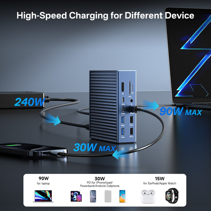 ACASIS 21 Ports 40Gbps Thunderbolt 4 Docking Station