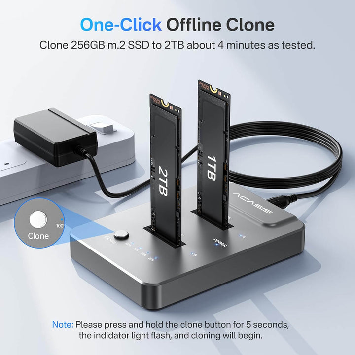 ACASIS NVMe M.2 Drive Duplicator Offline Clone Docking Station