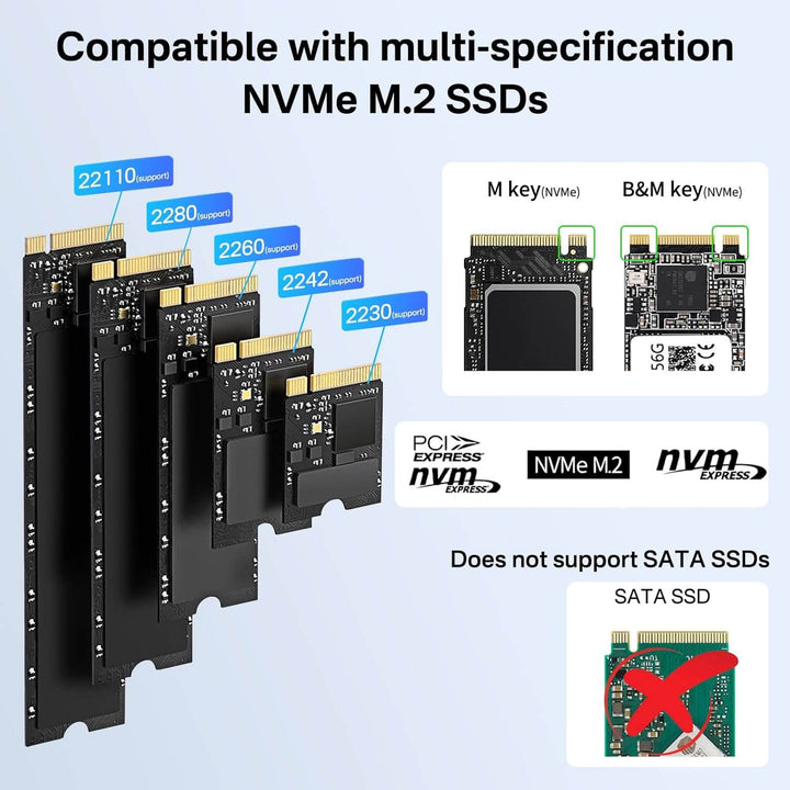 ACASIS NVMe M.2 Drive Duplicator Offline Clone Docking Station