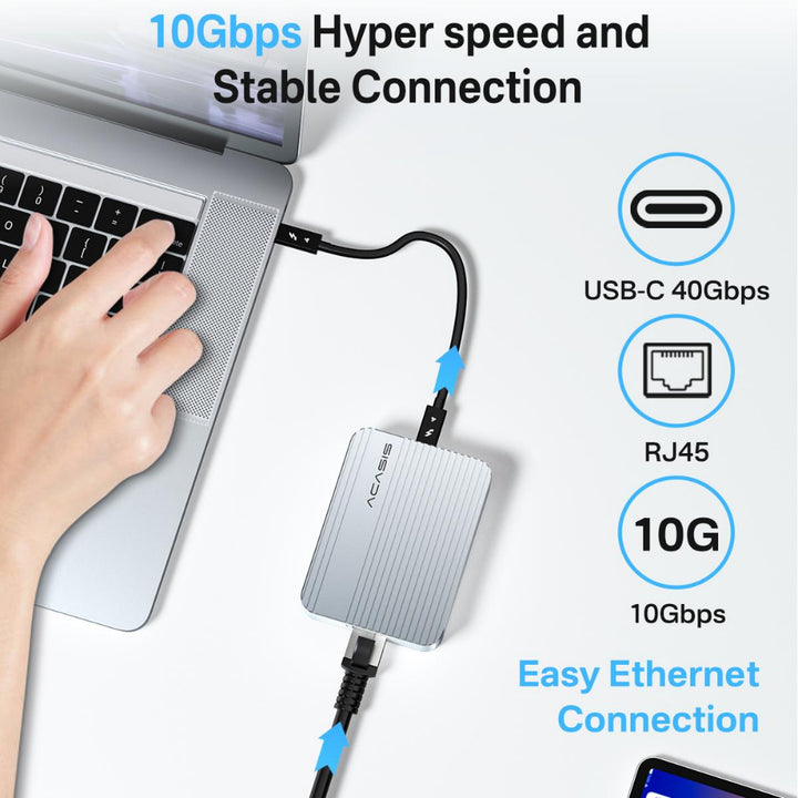 Acasis 10 Gigabit Ethernet Adapter Compatible with Thunderbolt 5/4/3