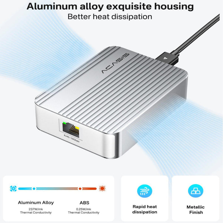 Acasis 10 Gigabit Ethernet Adapter Compatible with Thunderbolt 5/4/3