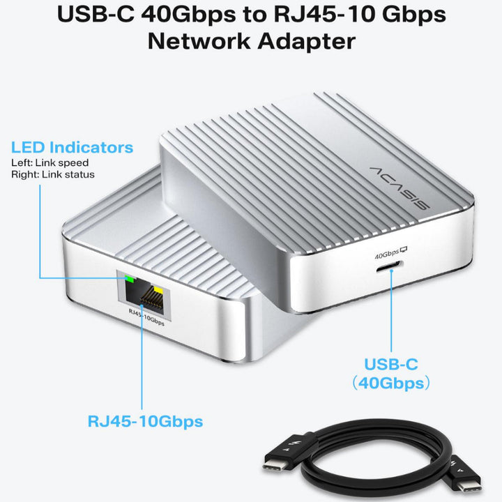 Acasis 10 Gigabit Ethernet Adapter Compatible with Thunderbolt 5/4/3