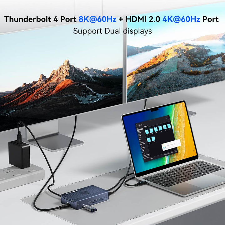 Acasis 40Gbps Thunderbolt 3 M.2 Dual SSD Case Docking Station