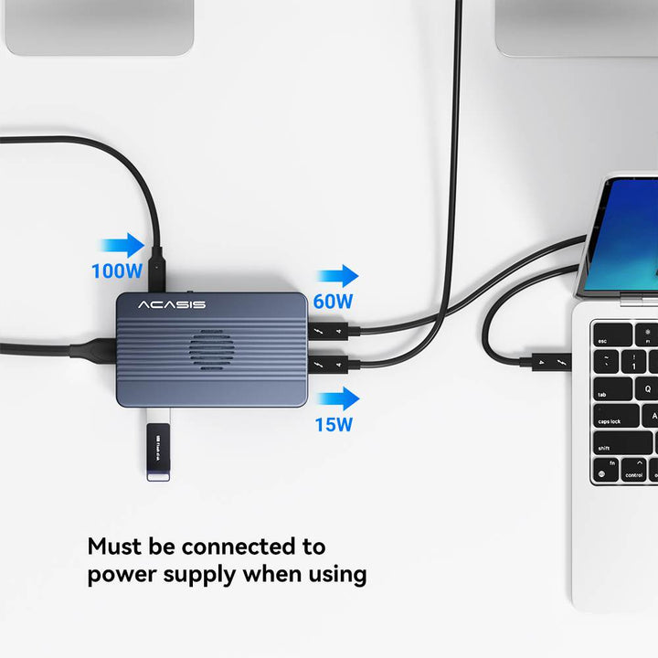 Acasis 40Gbps Thunderbolt 3 M.2 Dual SSD Case Docking Station