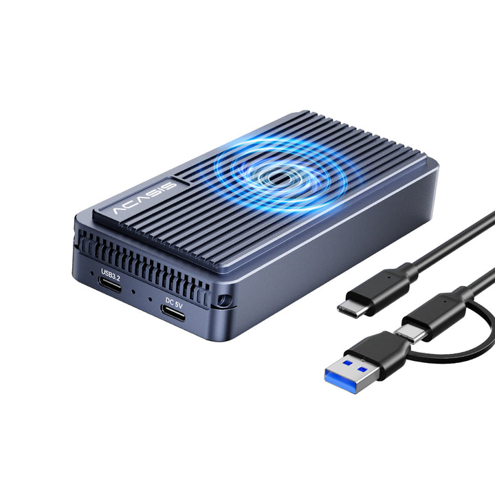 Acasis USB 3.2 20Gbps Dual Disk M.2 NVMe Hard Disk Array Case