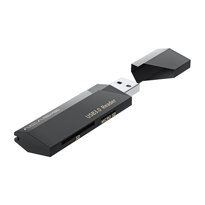 ACASIS SD Card Reader Portable USB 3.0 Dual Slot Flash Memory Card Adapter Hub for TF SD Micro SD, White