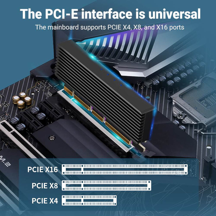 ACASIS 32Gbps NVMe M.2 to PCIe X16/X8/X4 Card With Heat Sink